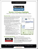 Image of the Keystroke v7.15 New Features brochure.