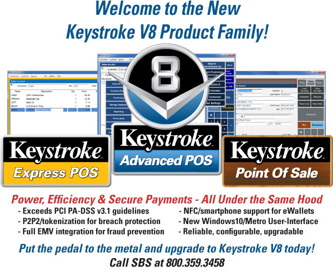 Image of Keystroke Advanced POS Version 8 Announcement.