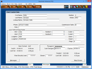 Click To View Keystroke Clerk Custom Data Screen