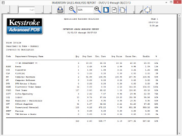 Click to view Department Sales Report screenshot.