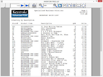 Click to view Inventory Price List Report screenshot.
